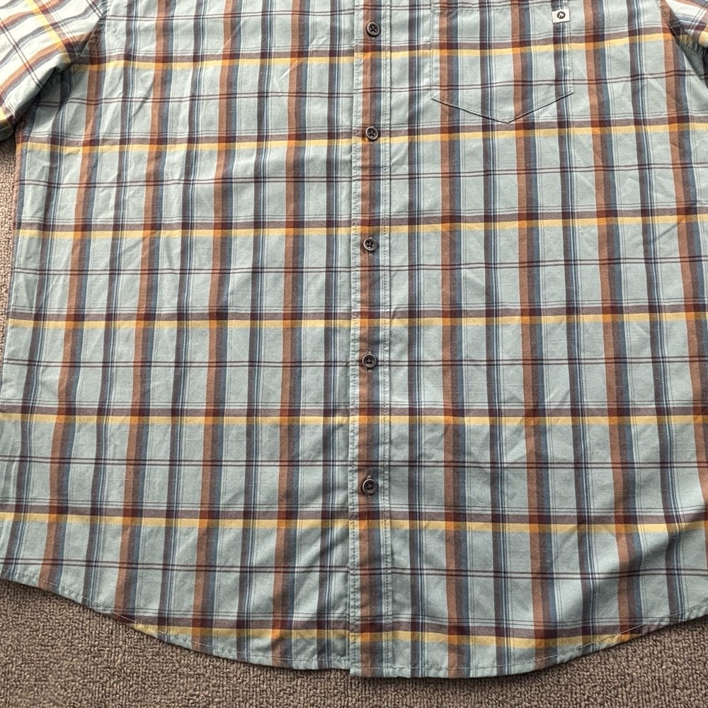 Marmot Shirt Adult Extra Large Check button Up Short Sleeve Outdoor Casual Men's - Picture 6 of 14